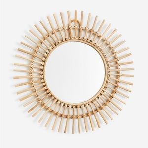 Set of 2 rattan mirror